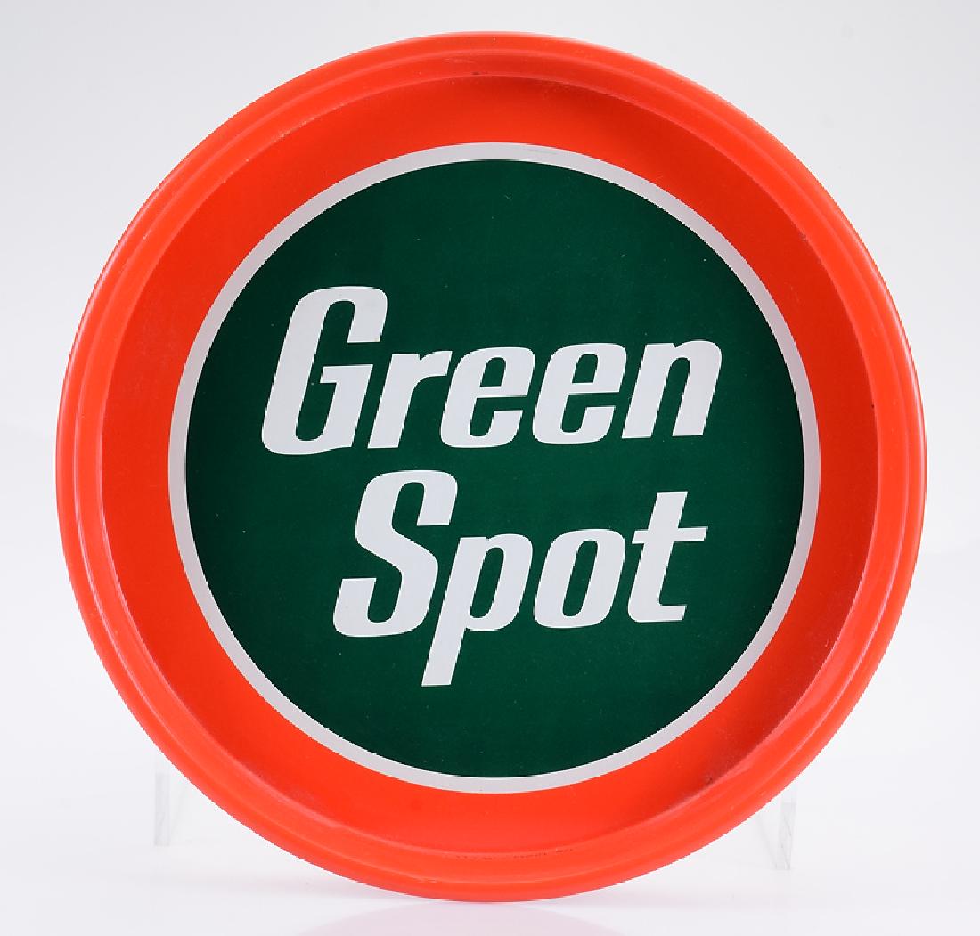 Double-Sided GREEN TOP ROUND METAL SIGN Vintage Orange: Details: Double-Sided GREEN TOP ROUND METAL SIGN Vintage Orange & Green Design American Advertisements Soft Drink Marketing Orange Soda This lot consists of a vintage round metal double-sided advertis