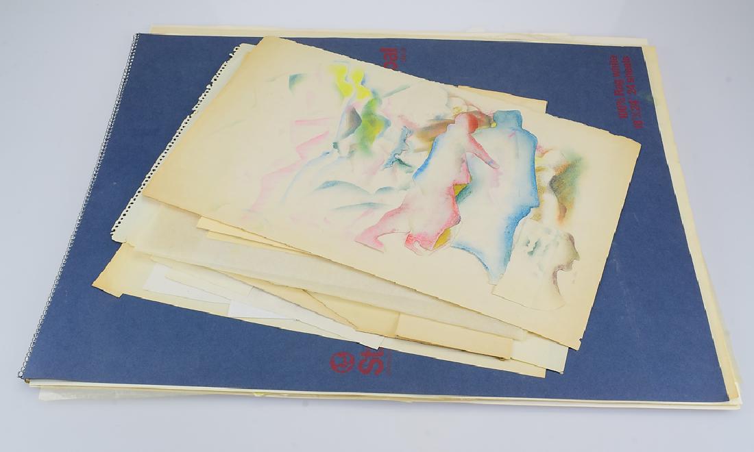 Art Project Collection ORIGINAL SALVATORE GRIPPI: Details: Art Project Collection ORIGINAL SALVATORE GRIPPI EXPERIMENTAL WORKS IN PROGRESS New York School Artwork Ithaca NY Stencils Watercolor CollageThis collection of artwork comes from the estate