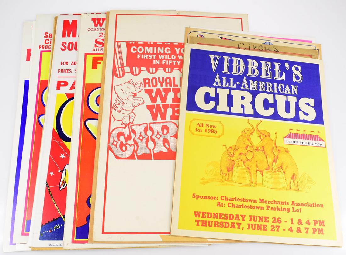 19Pcs Martin Bros VINTAGE CIRCUS COLOR POSTERS Local: Details: 19Pcs Martin Bros VINTAGE CIRCUS COLOR POSTERS Local New York State Traveling Show Clowns Texas Radio Cowboys James M Cole Barnstable Royal Wild West Vidbel's Illustrated Entertainment This l