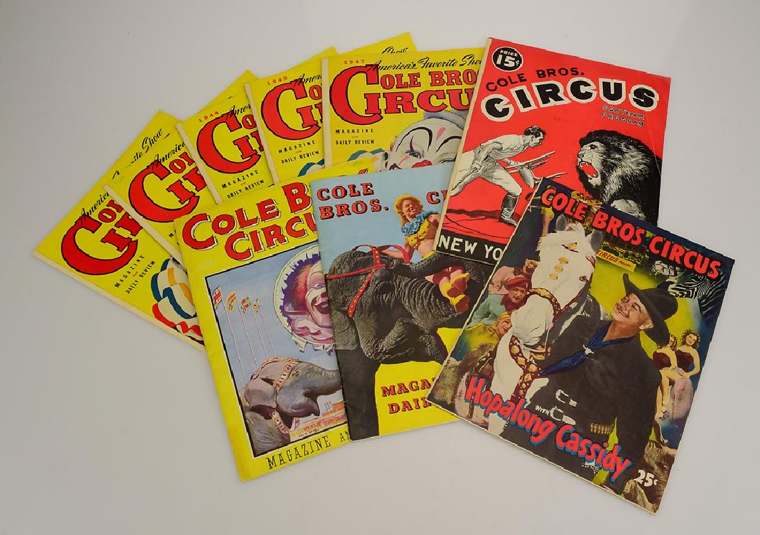 9V Collectible Circus Programs VINTAGE & ANTIQUE COLE (1 of 4)