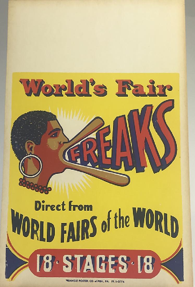 Antique World's Fair FREAKS DIRECT FROM WORLDS FAIRS OF (1 of 2)