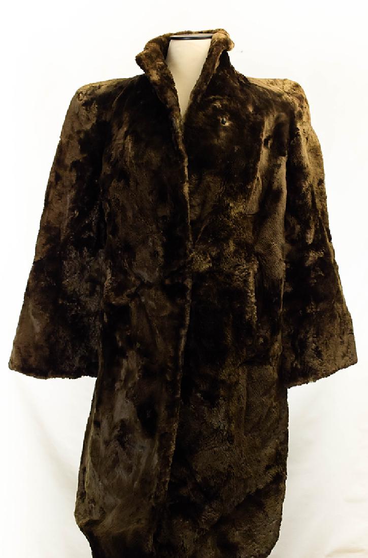 Vintage Fouke ALASKA SEAL FUR COAT Womans Matara Brown