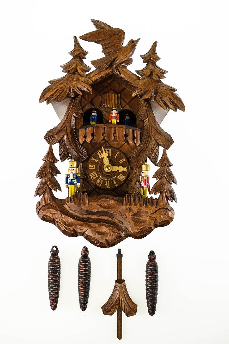 Christmas Cuckoo Clock NUTCRACKER HUBERT HERR EXCELLENT: Details: Christmas Cuckoo Clock NUTCRACKER HUBERT HERR EXCELLENT CONDITION MUSICAL BLACK FOREST CLOCK c1980 German Collectible Wall Clock Music Box Decorative Original Maker: Hubert HerrHistory of Ma