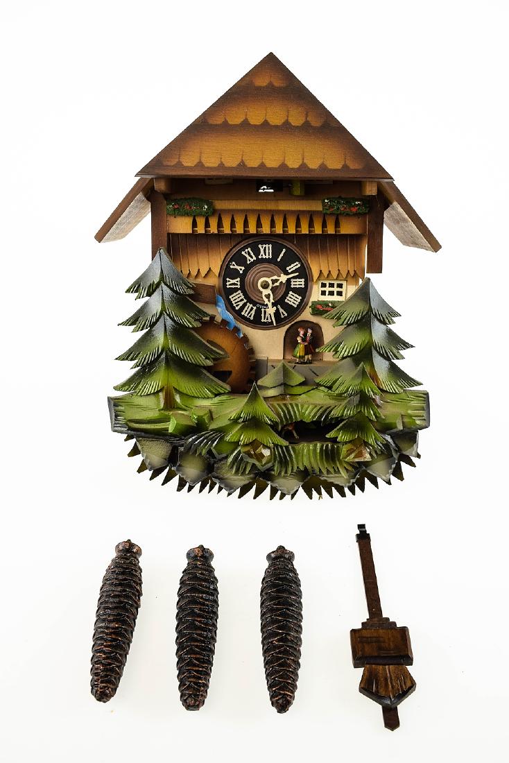 Vintage Cuckoo Clock EXCELLENT CONDITION MUSICAL BLACK: Details: Vintage Cuckoo Clock EXCELLENT CONDITION MUSICAL BLACK FOREST CLOCK c1965 Music Box German Mechanical Wall Clock Decorative Collectible Original Maker: Unknown History of Maker: N/A Country