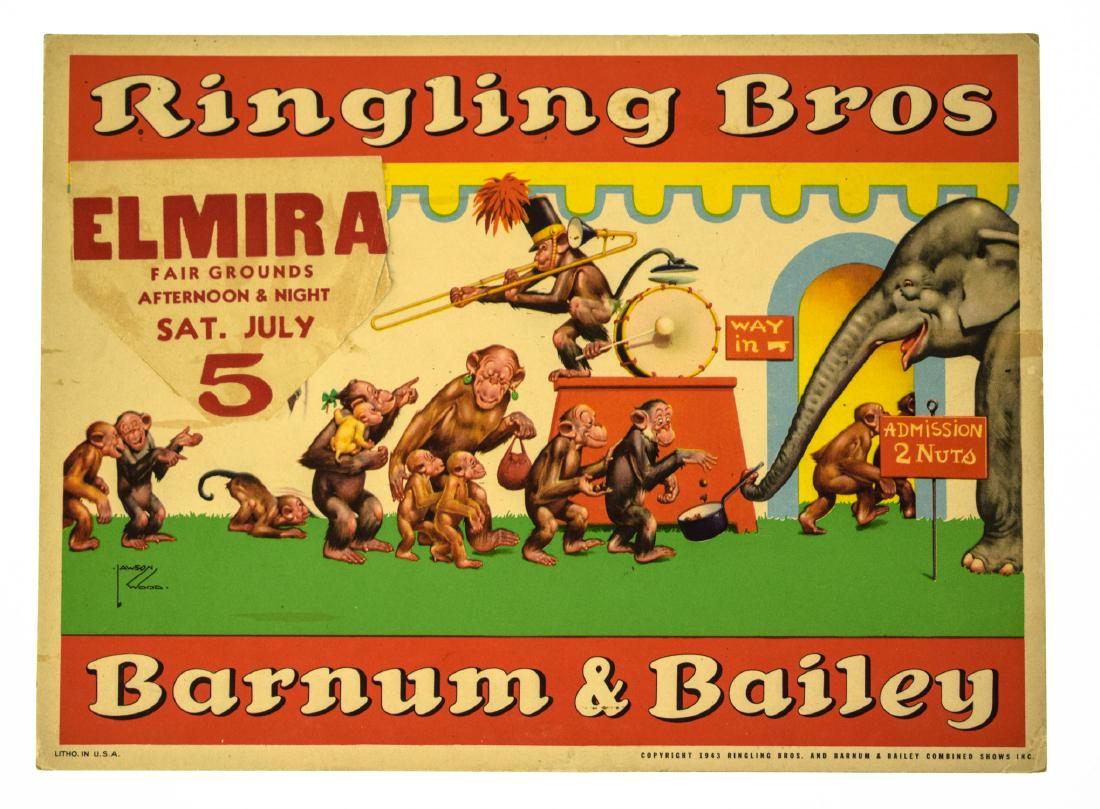 Antique Circus Sign RINGLING BROS & BARNUM & BAILEY (1 of 8)