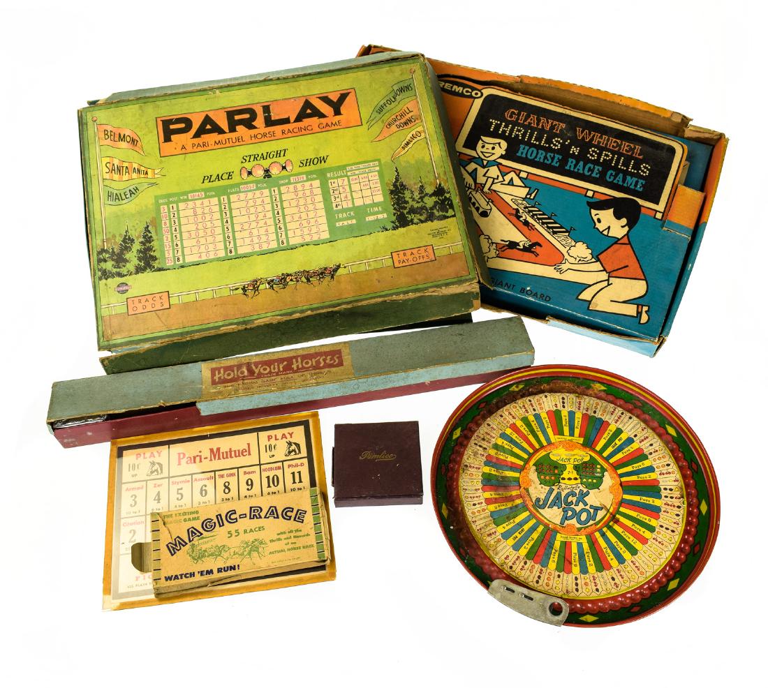 7Pcs Collectible Games ANTIQUE HORSE RACING GAMES (1 of 7)