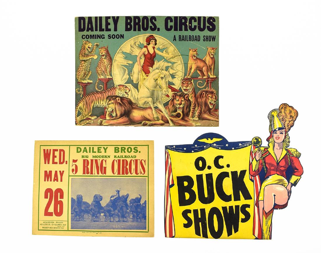 3Pcs Collectible Circus Posters ANTIQUE NEW OLD STOCK (1 of 12)