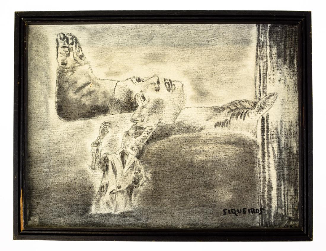 David Alfarno Siqueiros FRAMED SURREALIST PAINTING ON (1 of 5)