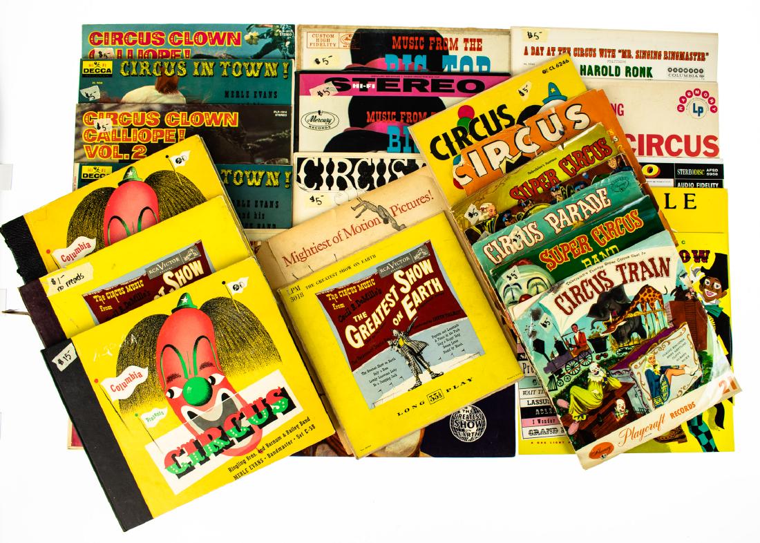 24Pcs Circus Inspired Music VINTAGE VINYL RECORDS Cecil (1 of 12)