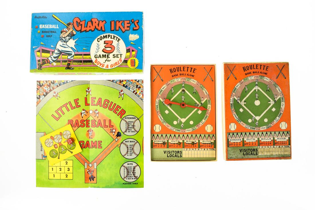2Pcs Parlor Games VINTAGE & ANTIQUE BASEBALL BOARD GAME (1 of 6)