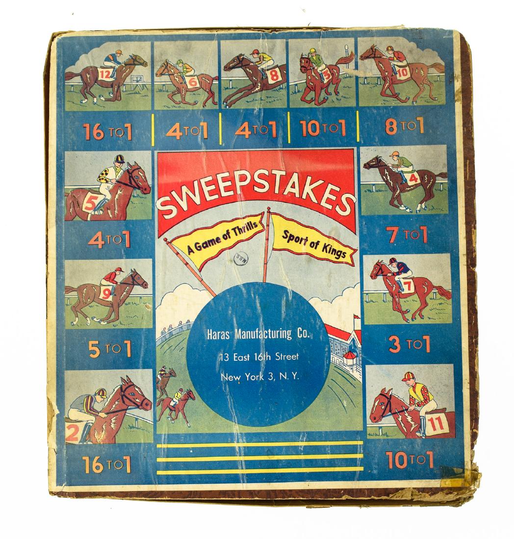 Antique Game SWEEPSTAKES MECHANICAL DICE GAME c1935 (1 of 6)