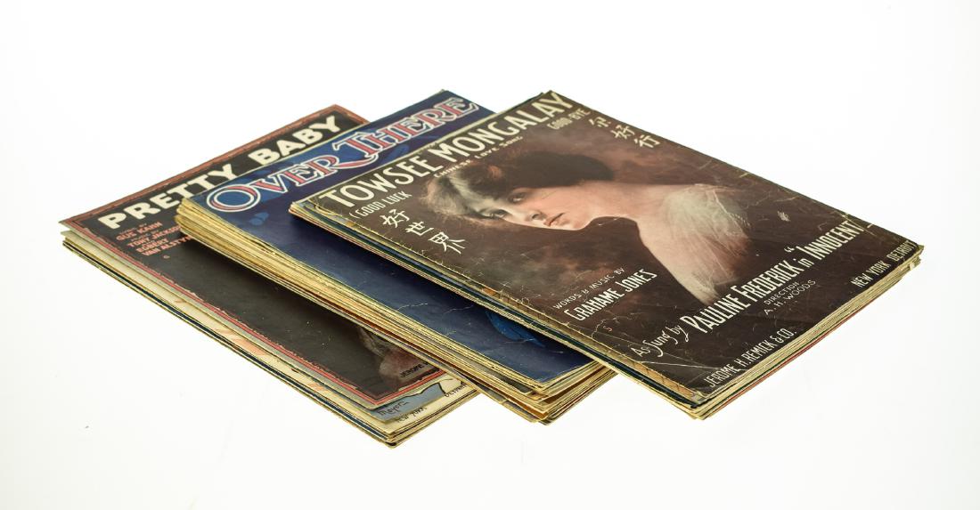 61Pcs Decorative Sheet Music VINTAGE & ANTIQUE MUSIC: Details: 61Pcs Decorative Sheet Music VINTAGE & ANTIQUE MUSIC BOOKS World War I American Patriotism History Navajo Ireland Irish Musical Theater Ziegfeld Follies Vaudeville This collection of features