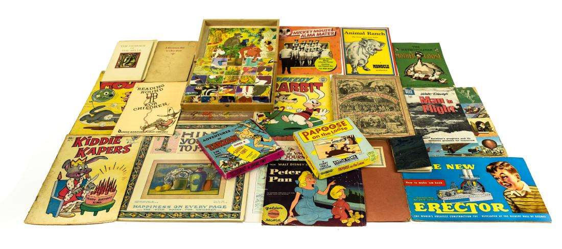 22Pcs Collectible Childrenâ€™s Novelties VINTAGE &: Details: 22Pcs Collectible Childrenâ€™s Novelties VINTAGE & ANTIQUE CHILDRENâ€™S BOOKS MAGAZINES TOYS & MOVIES Comics Tarzan Peter Pan Blocks Walt Disney Cinderella Speedy Rabbit Mother Goos
