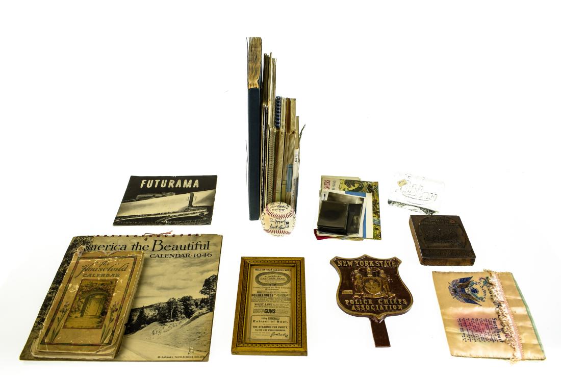 Vintage & Antique COLLECTION OF ESTATE EPHEMERA Civil: Details: Vintage & Antique COLLECTION OF ESTATE EPHEMERA Civil War Era Deeds German Film Industry 1935 Tobacciana New York Worldâ€™s Fair Puzzle Party Games Maps Team Baseball Advertising Calenda