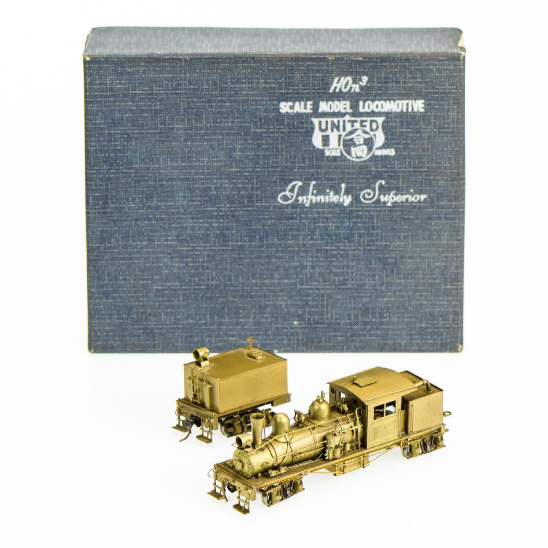 Brass Scale Model Train Engine UNITED 3-TRUCK B SHAY: Details: Brass Scale Model Train Engine UNITED 3-TRUCK B SHAY ENGINE & CAR Collectible United Scale Models of Japan Hobby RailroadThis brass United 3-Truck B Shay train engine is carefully preserved