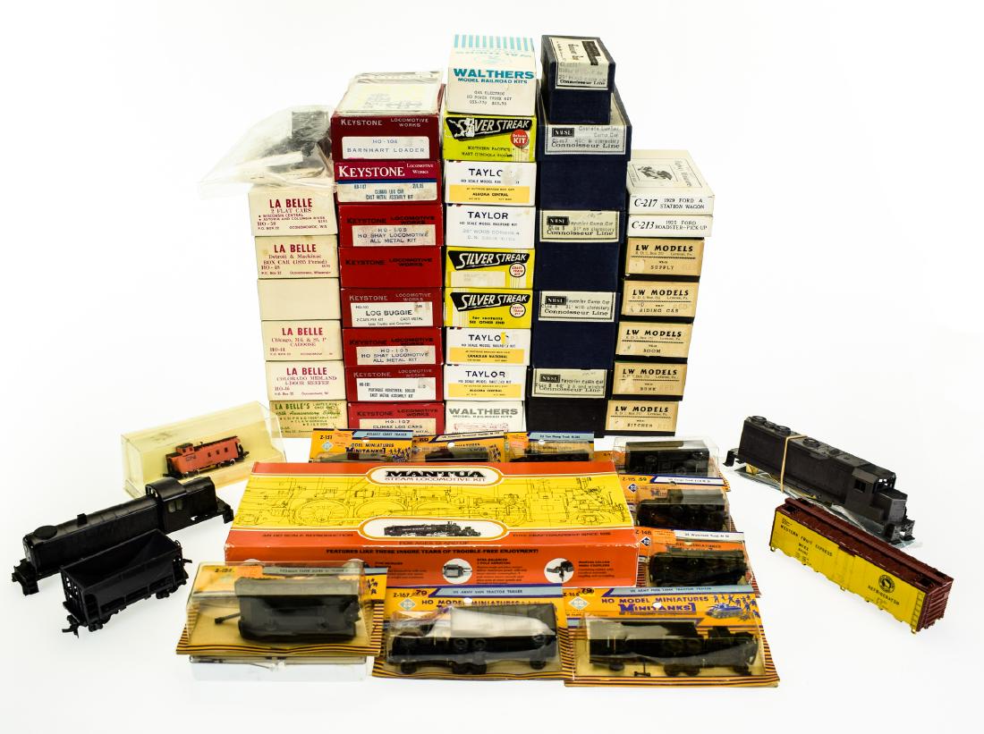 55+Pcs Vintage Model Railroad COLLECTIBLE HO SCALE: Details: 55+Pcs Vintage Model Railroad COLLECTIBLE HO SCALE MODEL KITS & ACCESSORIES New Old Stock Minitanks Jordan Products Pacific HO La Belle Taylor of Canada Mantua NorthWest Short Line LW Models