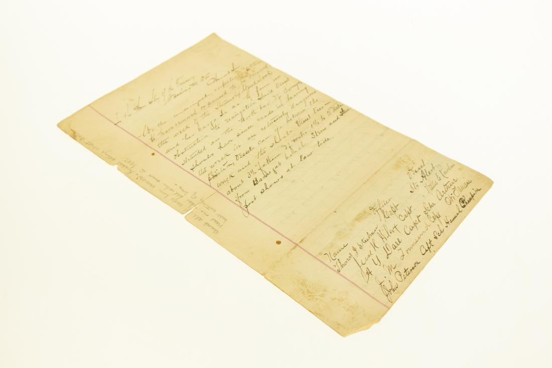 Original Letter Petition WRECK OF STEAMSHIP GUADALUPE (1 of 5)