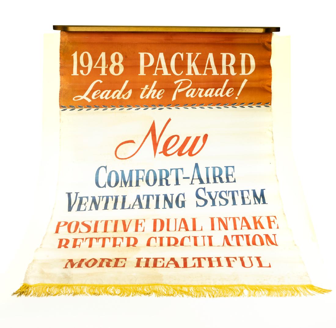 Fringe ORIGINAL ANTIQUE SILK PACKARD ADVERTISING BANNER (1 of 3)