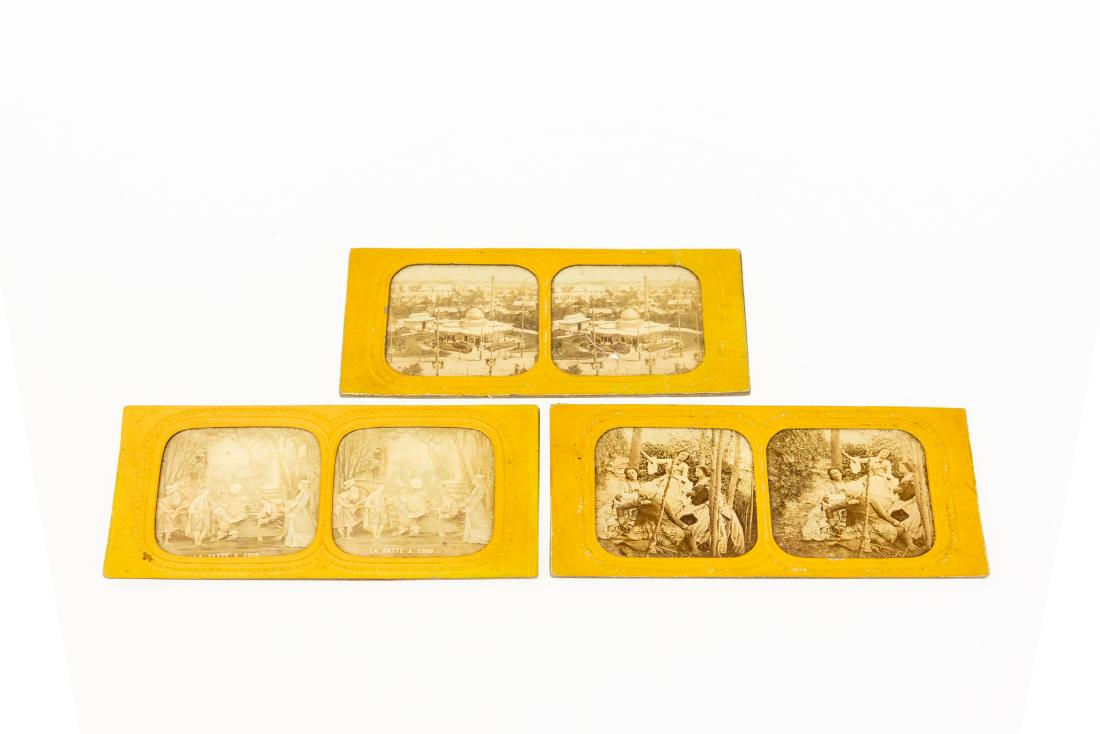 Antique FRENCH TISSUE STEREOGRAPHS Featuring (1 of 17)