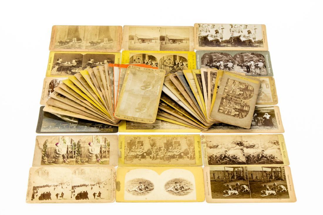 49Pcs Antique STEREOVIEW PHOTOGRAPHS Featuring Actors (1 of 13)