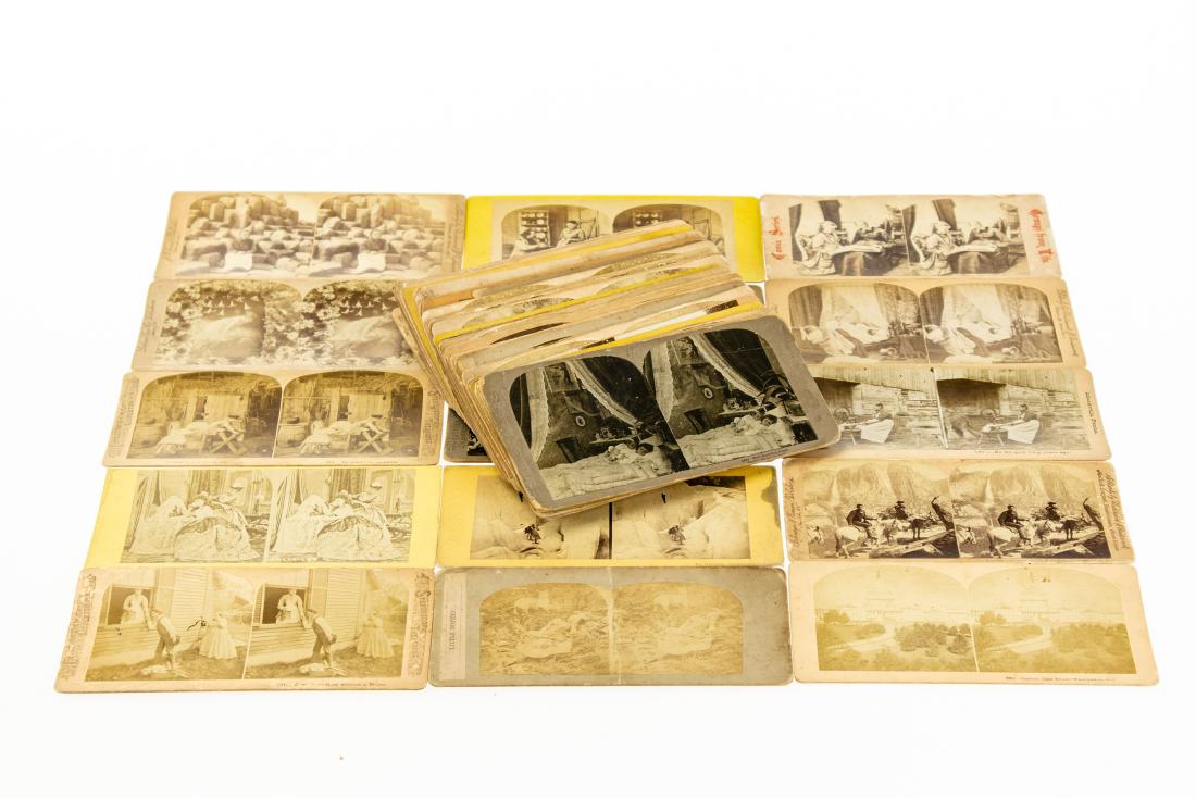 48Pcs Antique STEREOVIEW PHOTOGRAPHS Actors Comics (1 of 13)