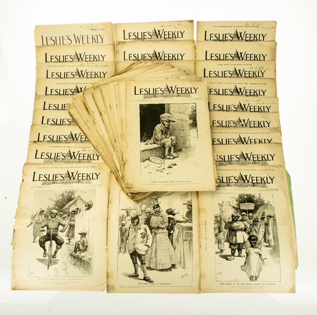 38Pcs Antique Newspapers LESLIE'S WEEKLY 1895-1897 (1 of 16)