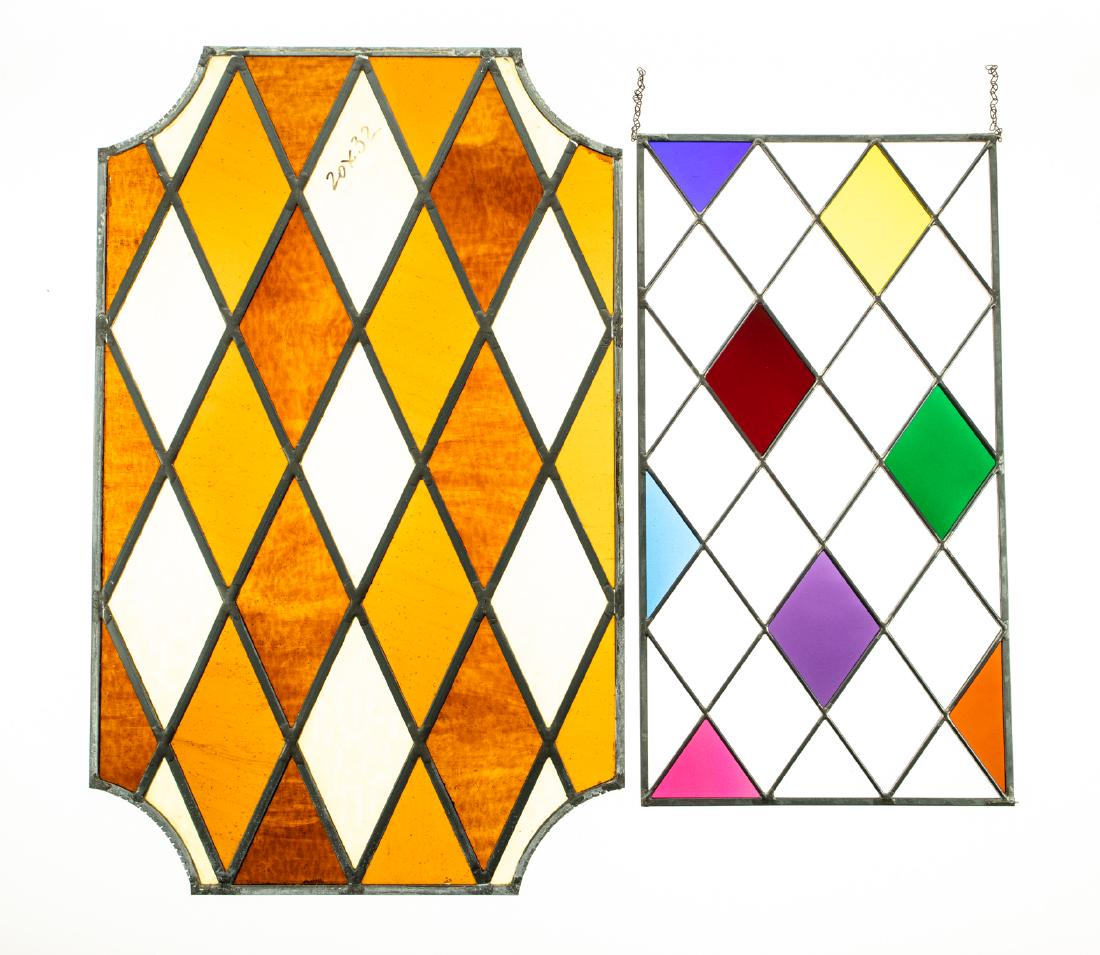 2Pcs Window Hangings HANDMADE LEADED STAINED-GLASS (1 of 14)