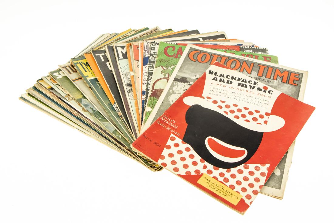 38Pcs Collectible Music DECORATIVE ANTIQUE SHEET MUSIC: 38Pcs Collectible Music DECORATIVE ANTIQUE SHEET MUSIC Black Americana Blackface Cannibal War-Time Ragtime Transportation Macaroni Joe The Jitney Bus My Skylark Love African American Moonlight Bay All