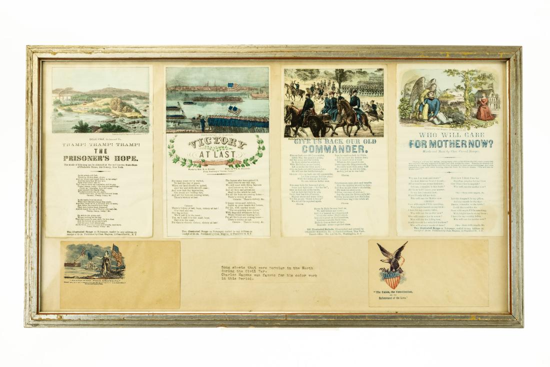 Antique Charles Magnus MAGNUS CIVIL WAR Illustrated: Antique Charles Magnus MAGNUS CIVIL WAR Illustrated Color Song Sheets Ballads Eagle The Prisoners Hope Victory at Last Give Us Back Our Old Commander Who Will Care for Mother Now Fort Sumter Belle Isl