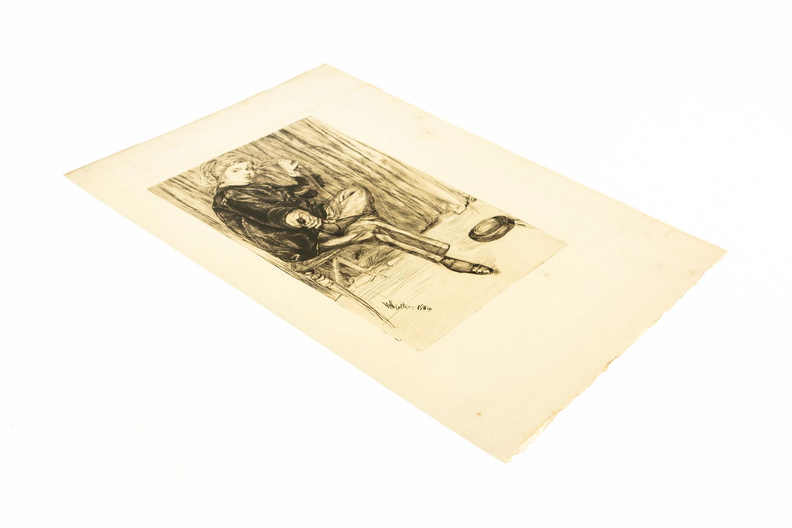 James Abbott McNeill Whistler ARTHUR HADEN ORIGINAL: James Abbott McNeill Whistler ARTHUR HADEN ORIGINAL ENGRAVING Antique Arthur Charles Haden Second State Watermark ″Les Lettres et les Artes″ American Artist Child Artwork Details: Whistl