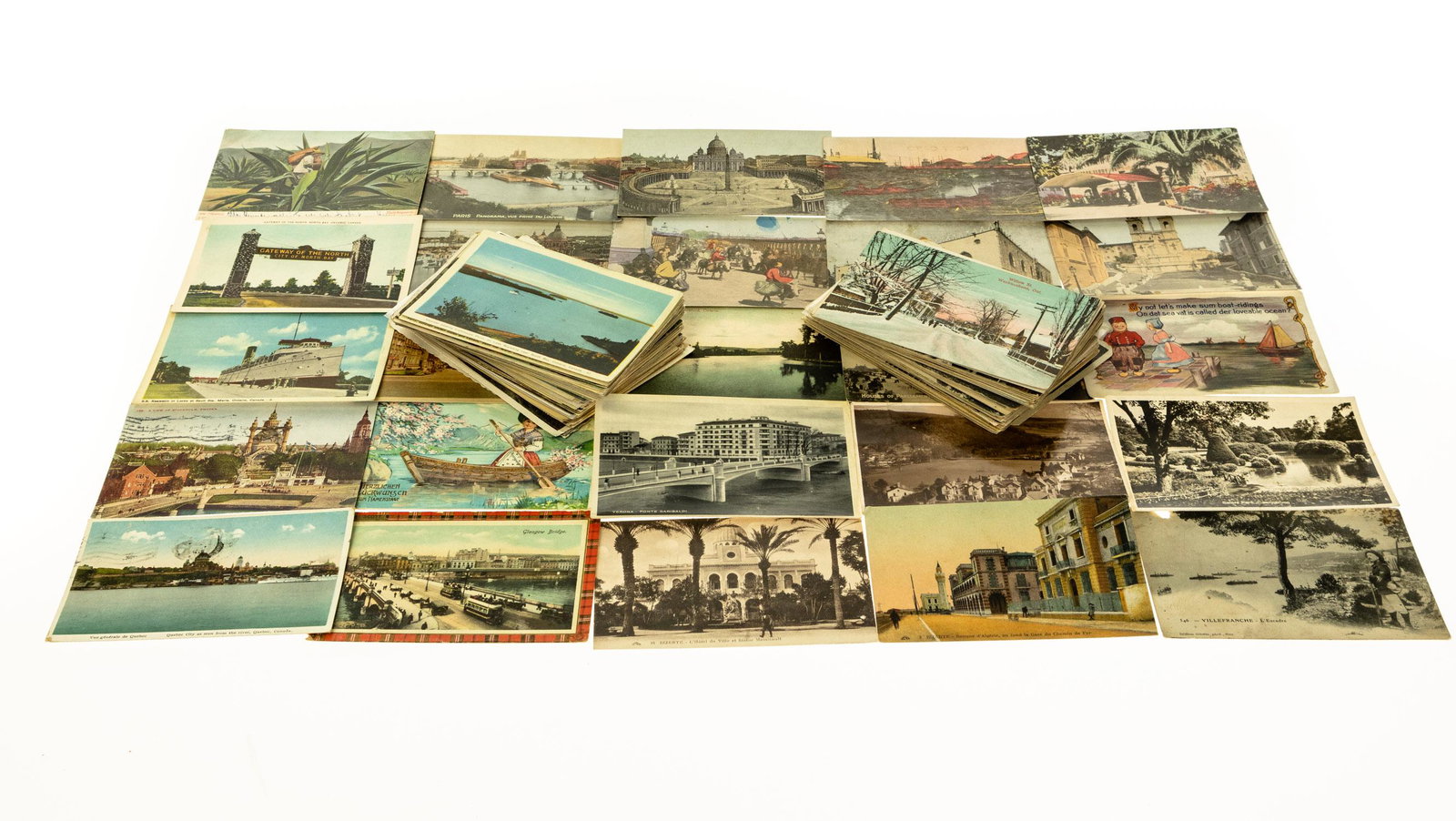 125Pcs ANTIQUE INTERNATIONAL POSTCARDS Real‐Photo: 125Pcs ANTIQUE INTERNATIONAL POSTCARDS Real‐Photo Tinted Landscape Architecture Canada England Portugal Cameron Highlands Switzerland France Russia Greece Italy Venice Germany Details: This lot 