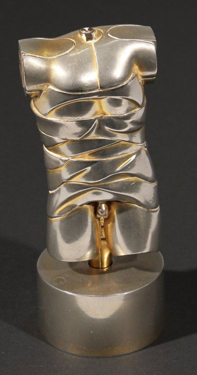 Mini David Puzzle Sculpture MIGUEL BERROCAL Original: Details: This distinctive nickel-plated aluminum and brass puzzle sculpture by the renowned Spanish artist Miguel Berrocal is titled "Mini David" and dates from 1971. Measuring approx. 5" in height i