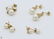 8Pcs 14 Karat Yellow GOLD PEARL DIAMOND EARRINGS Studs