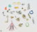 50Pcs Rhinestones VINTAGE COSTUME JEWELRY Earrings - 7