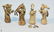 Glazed Clay ANTIQUE MEXICAN FOLK ART CHESS SET c1910 - 5
