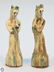 Glazed Clay ANTIQUE MEXICAN FOLK ART CHESS SET c1910 - 3