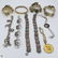 10Pcs Abalone LADIES' VINTAGE COSTUME BRACELETS Chain