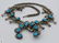 Native American STERLING SILVER TURQUOISE NECKLACE 24"