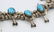 Native American STERLING SILVER TURQUOISE NECKLACE 24" - 3