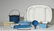 8Pcs Spatterware VINTAGE GRANITEWARE Enamelware Blue