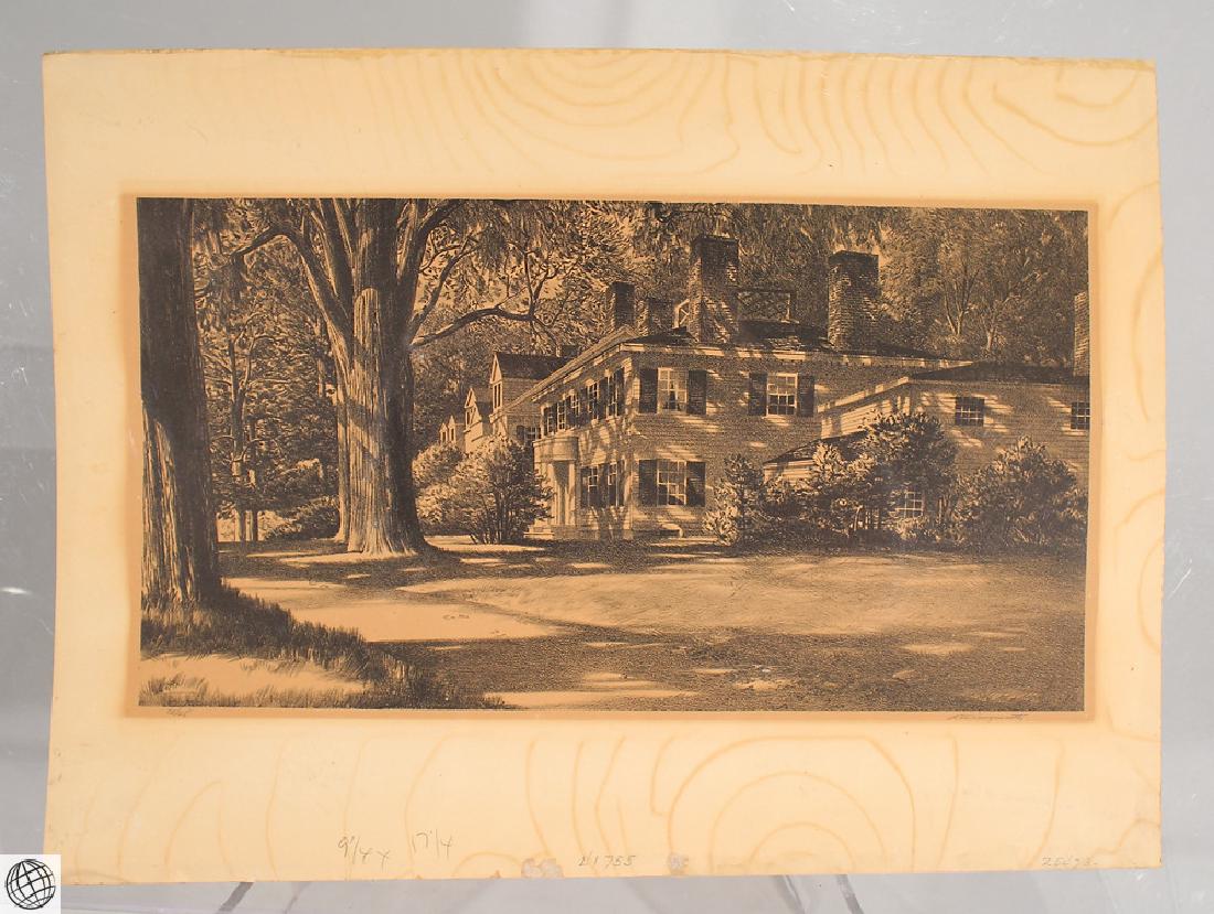 Shadow of the Elm STOW WENGENROTH Original Signed: Details: This masterful original lithograph by the celebrated American printmaker Stow Wengenroth is entitled Shadow of the Elm and dates from 1946. It is signed and numbered in pencil in the lower m