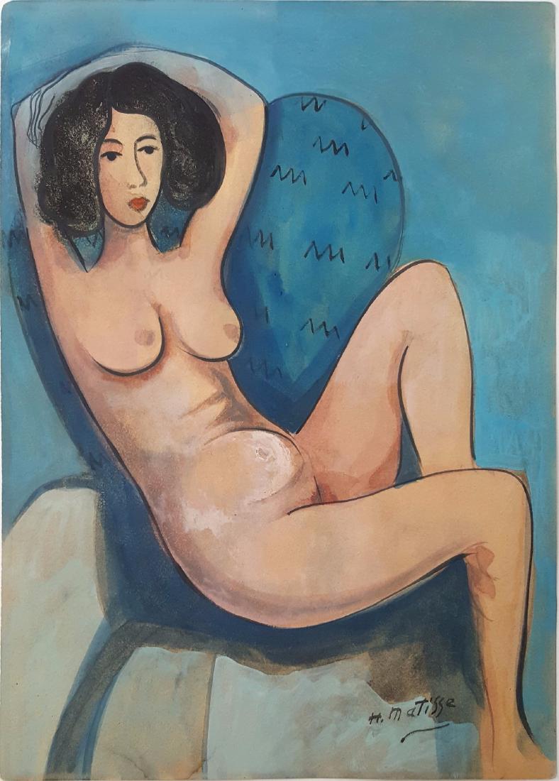 Henri Matisse gouache on paper signed painting (1 of 2)