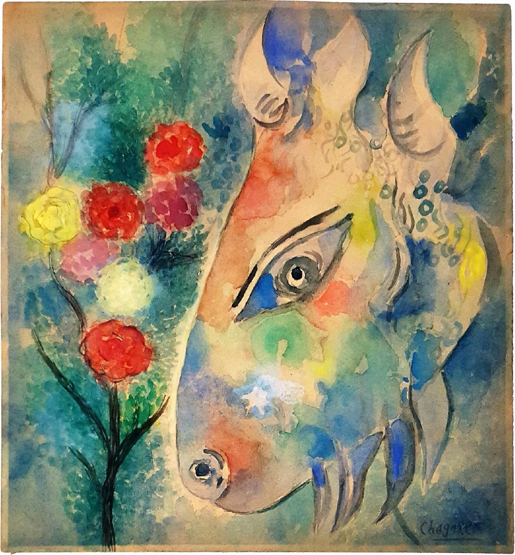 Marc Chagall watercolor on paper (1 of 3)
