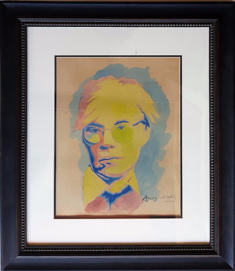Andy WARHOL gouache on paper signed painting (1 of 3)