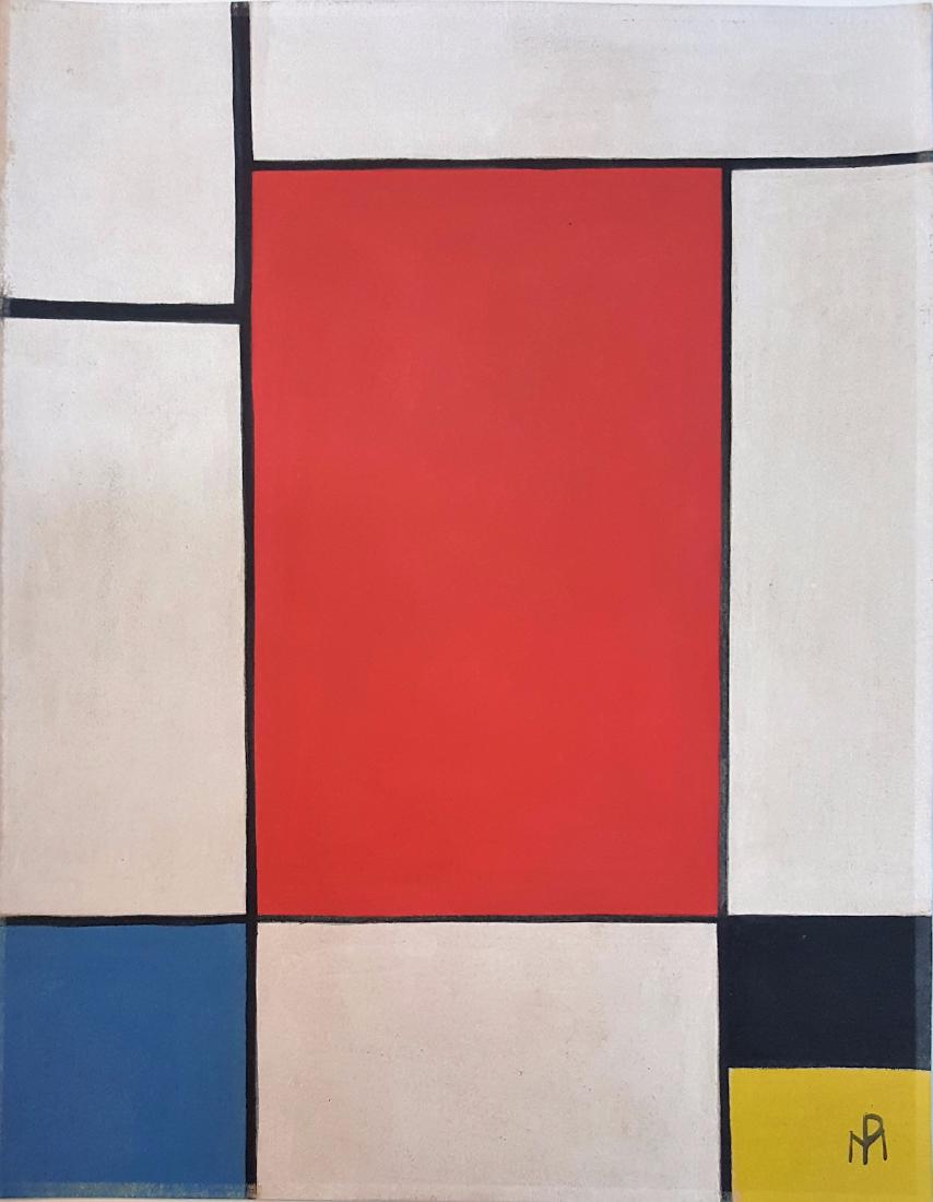 Piet Mondriaan gauche on paper, signed painting (1 of 3)