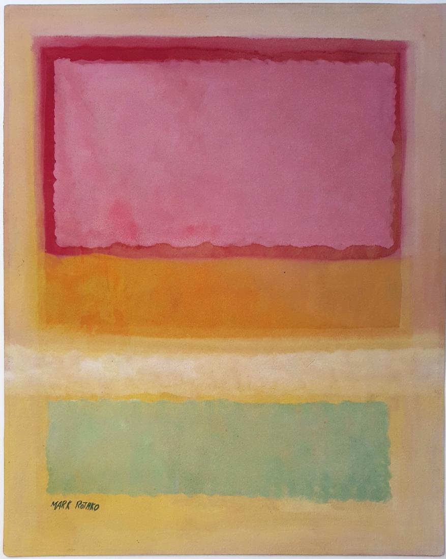 Mark Rothko mixed media on paper signed painting (1 of 2)