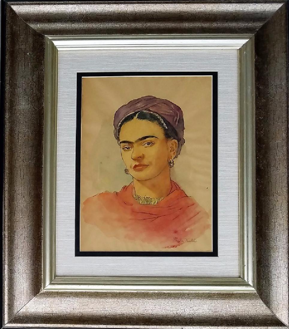 Frida Khalo  Watercolor on Paper (1 of 2)