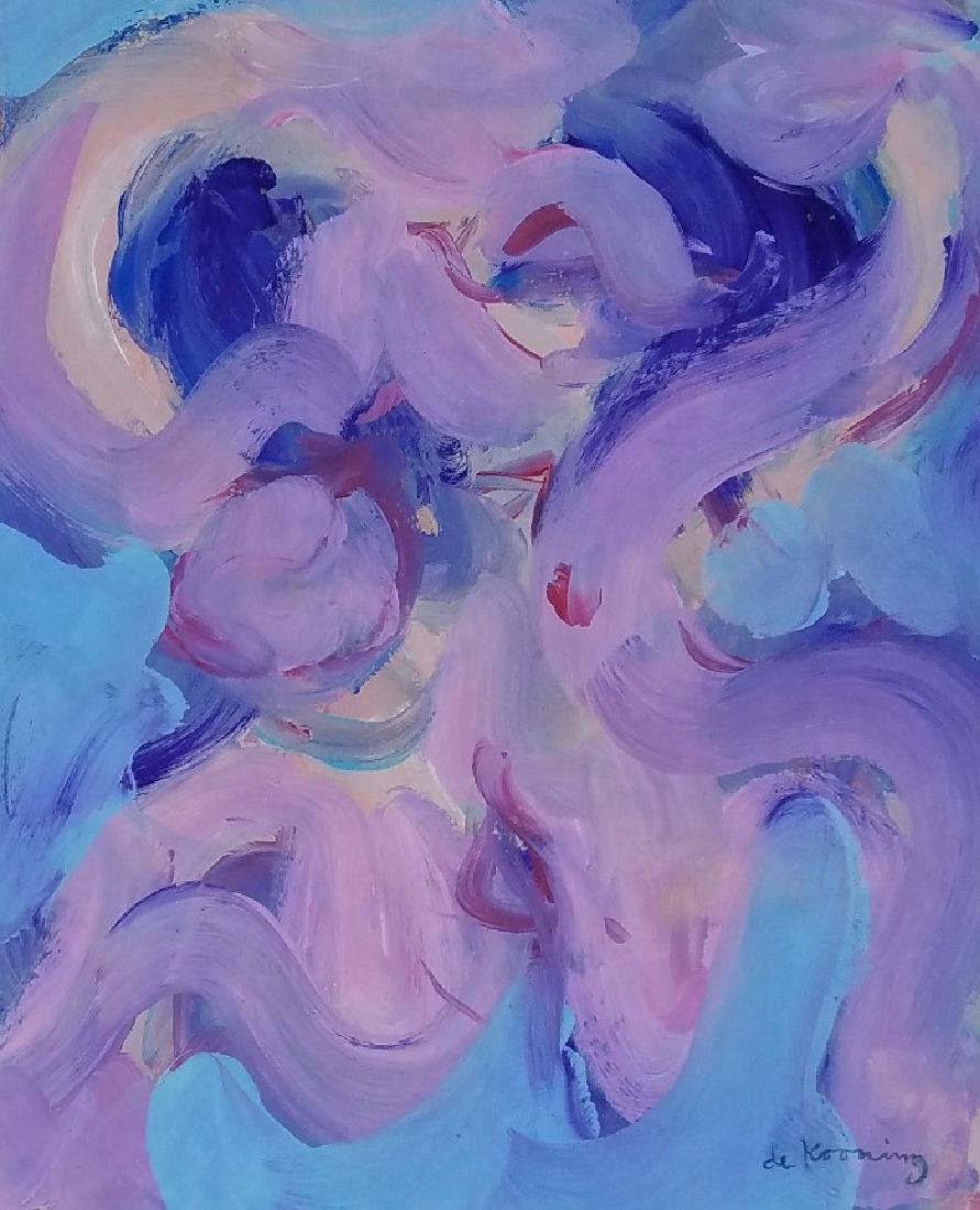 Willem De Kooning mixed media on paper signed painting (1 of 1)