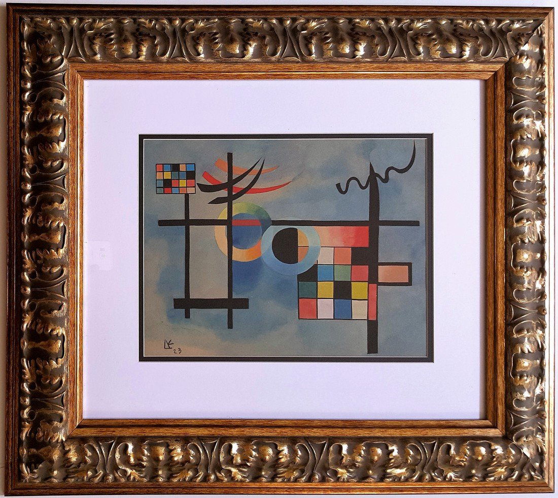 Signed Wassily Kandinsky gouache on paper (1 of 3)