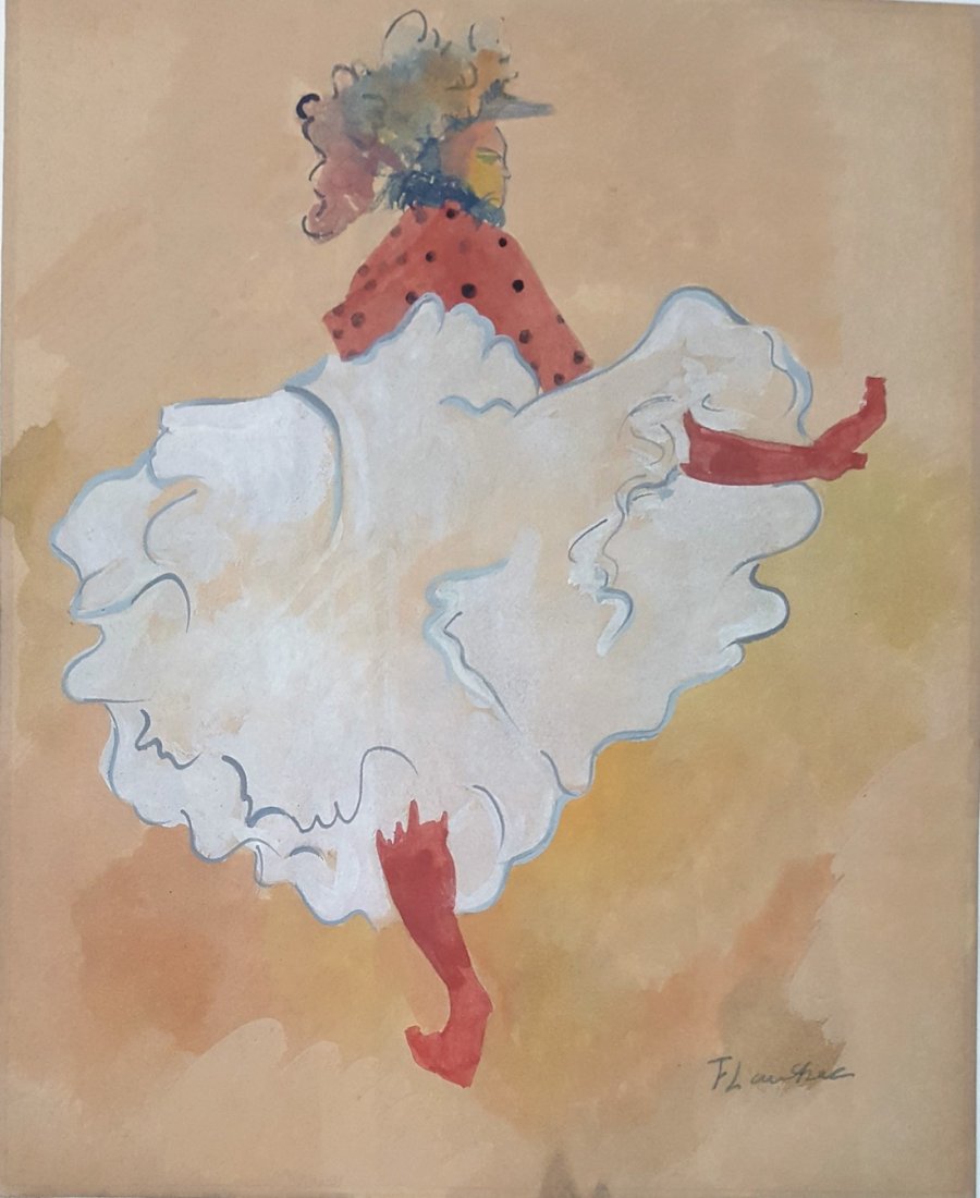 Henri De Toulouse-Lautrec  gouache on paper signed (1 of 3)